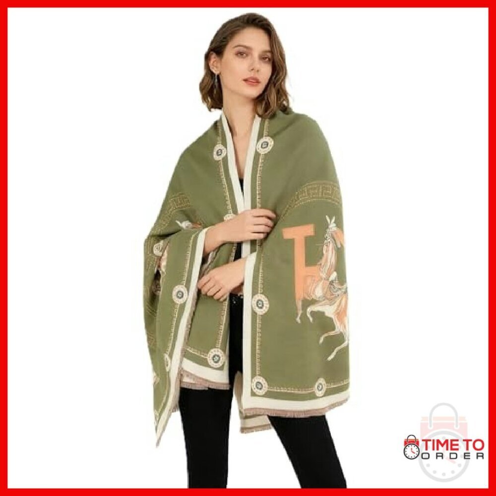 Reversible Cashmere-Like Pashmina Shawl Wrap - 70x180cm - Picture 7 of 8